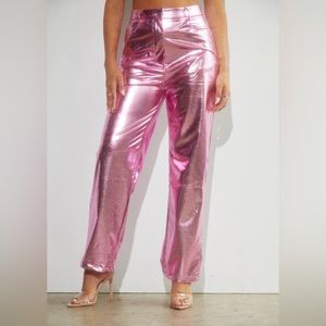 Metallic Pink Pants